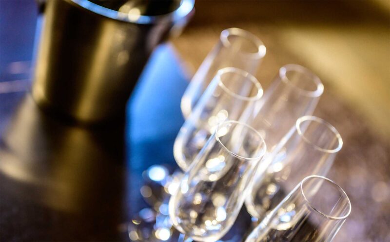 Chalet Appaloosa champagne glasses
